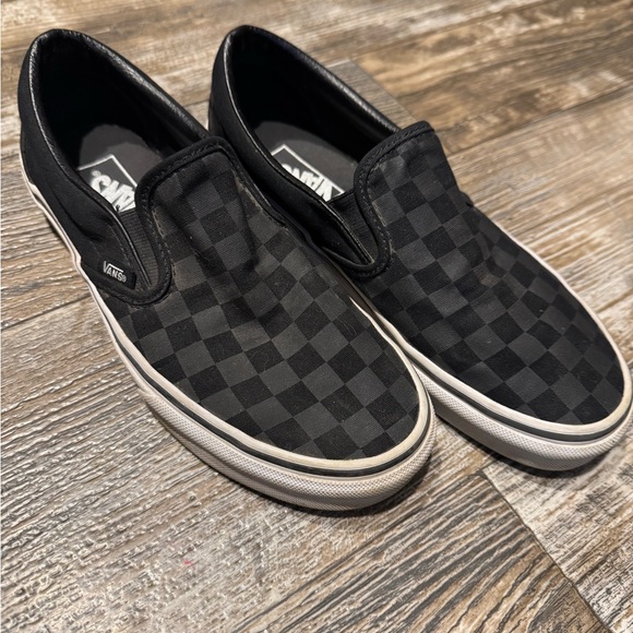 Vans Shoes - 🖤 Vans Black and Gray Checkered / Slip-On Canvas Shoes Size 8 / Unisex 🖤